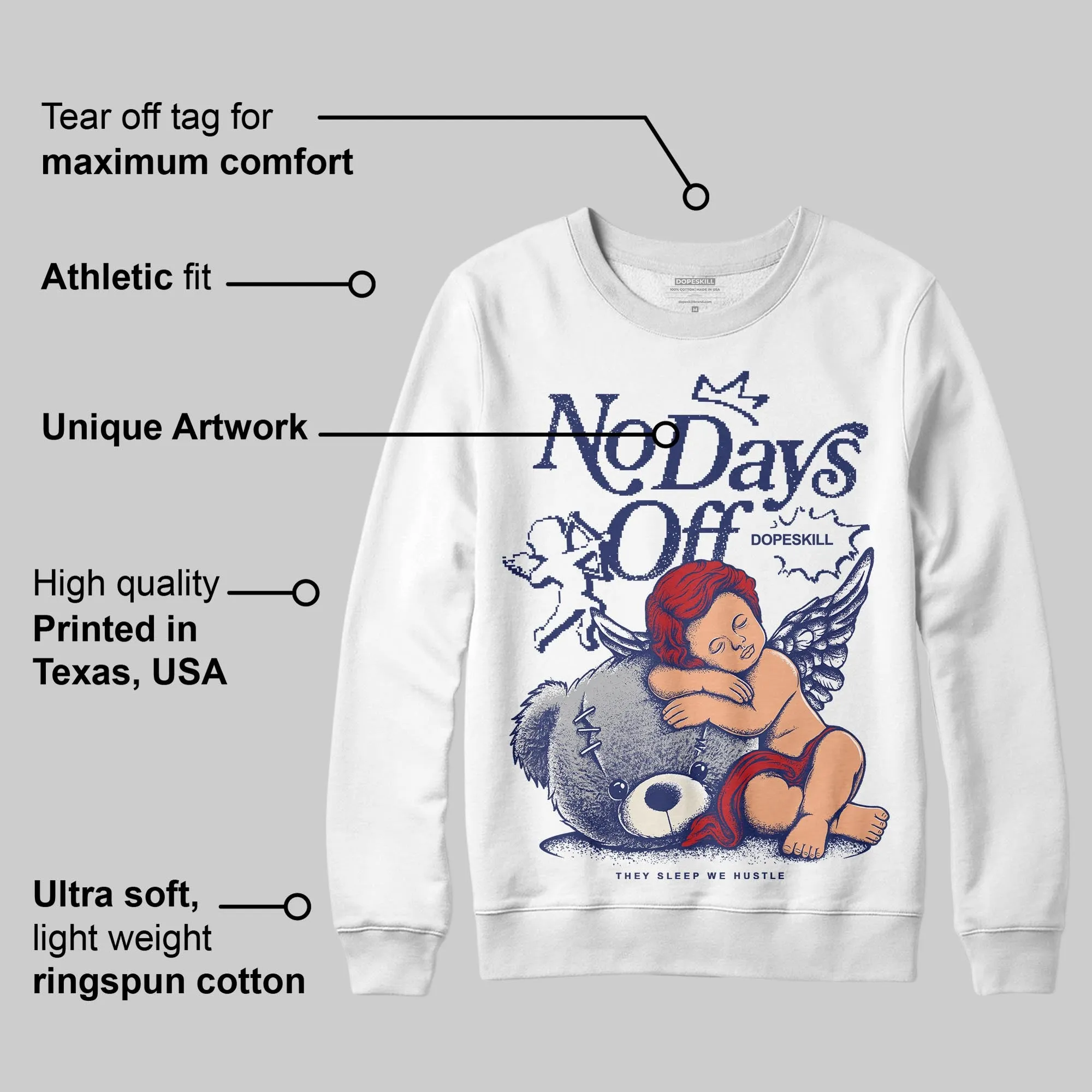 Rare Air 11s DopeSkill Sweatshirt New No Days Off Graphic sold by DopeSkill product image thumbnail 2