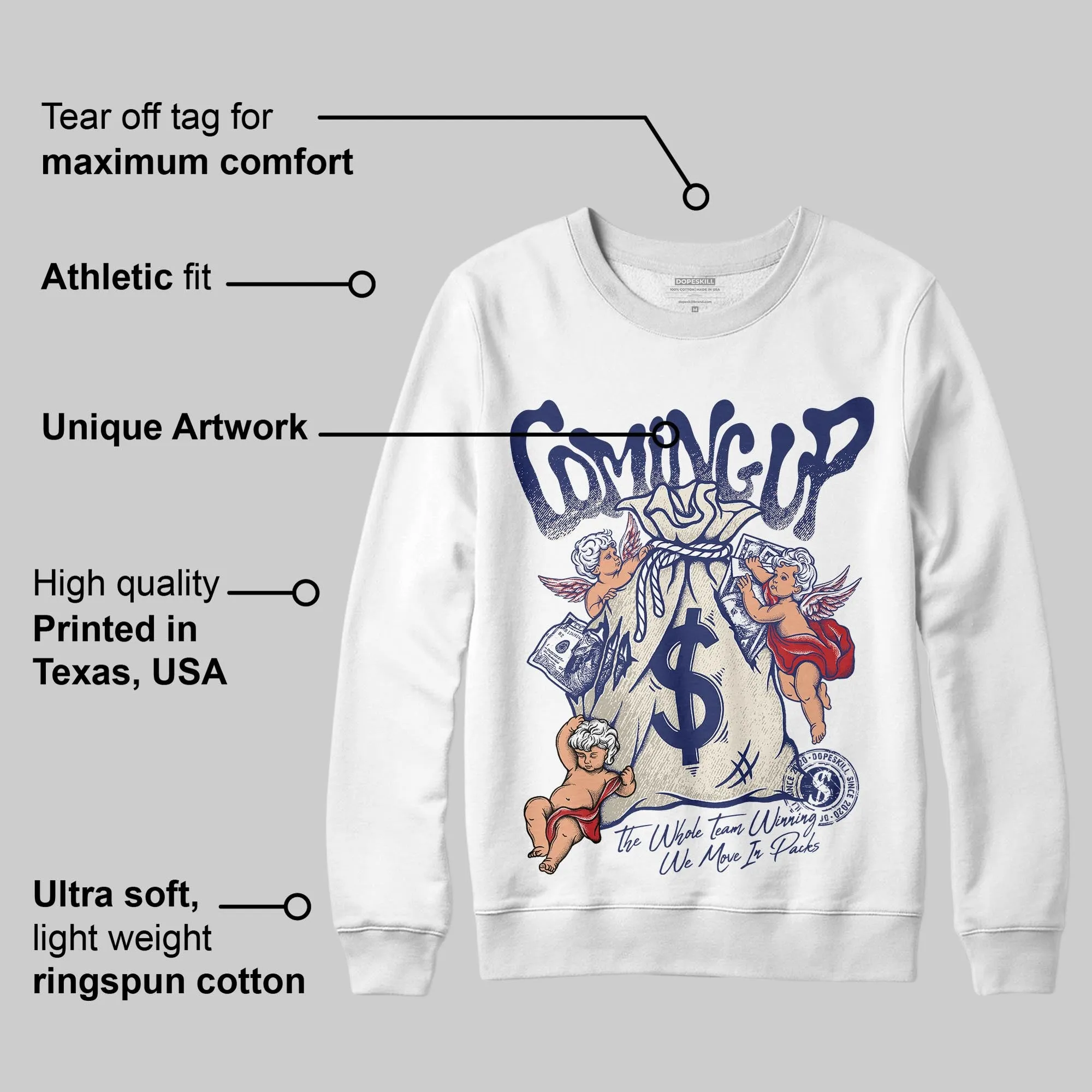Rare Air 11s DopeSkill Sweatshirt Money Bag Coming Up Graphic sold by DopeSkill product image thumbnail 2