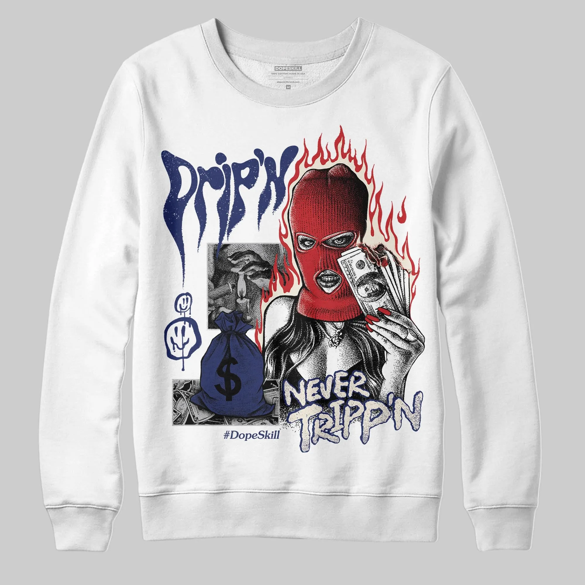Rare Air 11s DopeSkill Sweatshirt Drip'n Never Tripp'n Graphic sold by DopeSkill