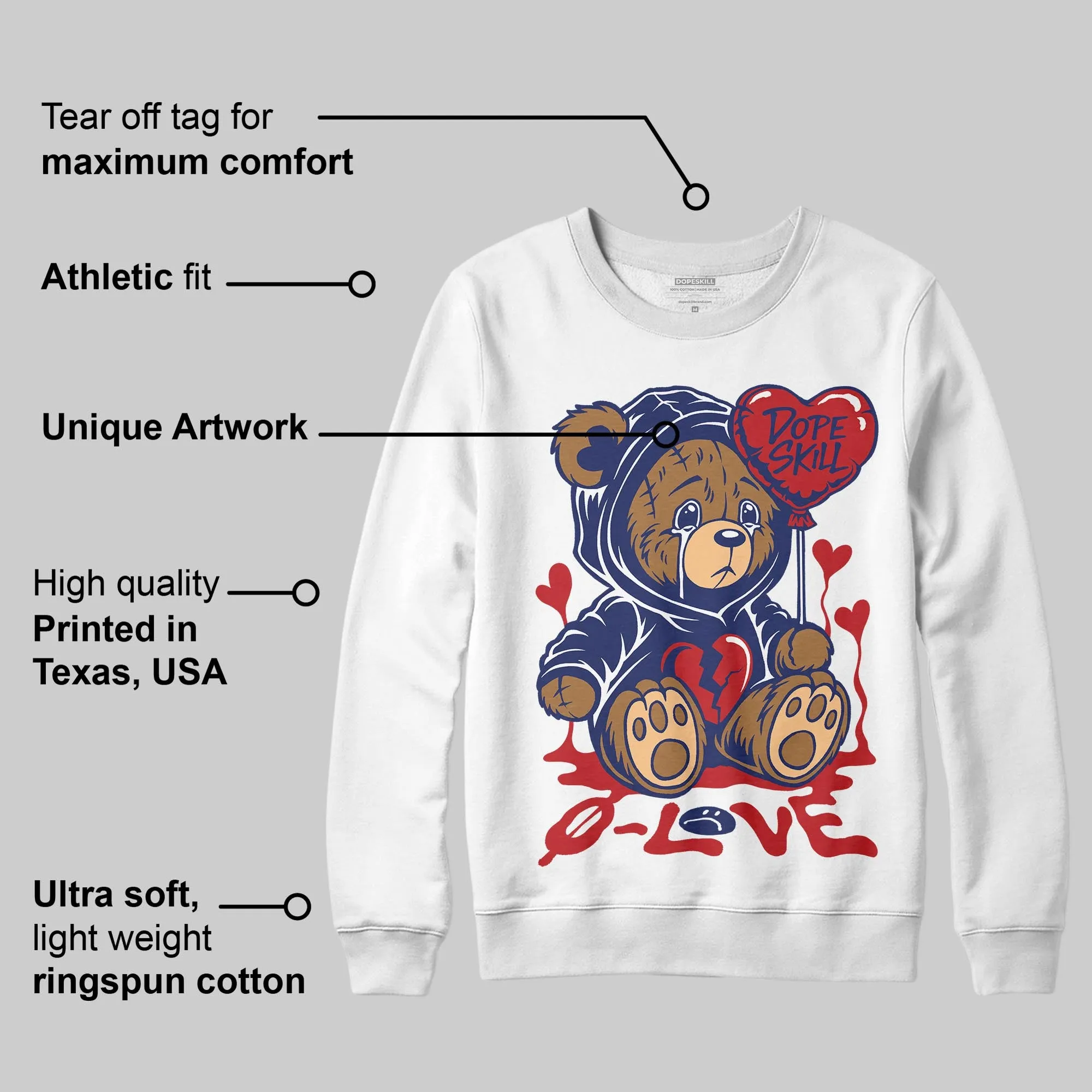 Rare Air 11s DopeSkill Sweatshirt Broken Bear Graphic sold by DopeSkill product image thumbnail 2