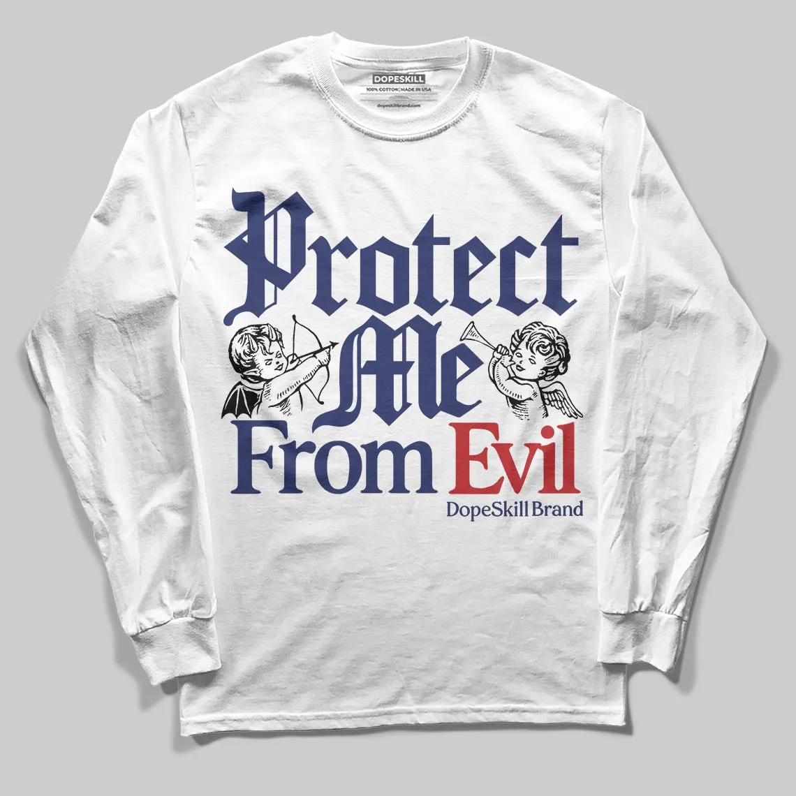 Rare Air 11s DopeSkill Long Sleeve T-Shirt Protect Me From Evil Graphic sold by DopeSkill