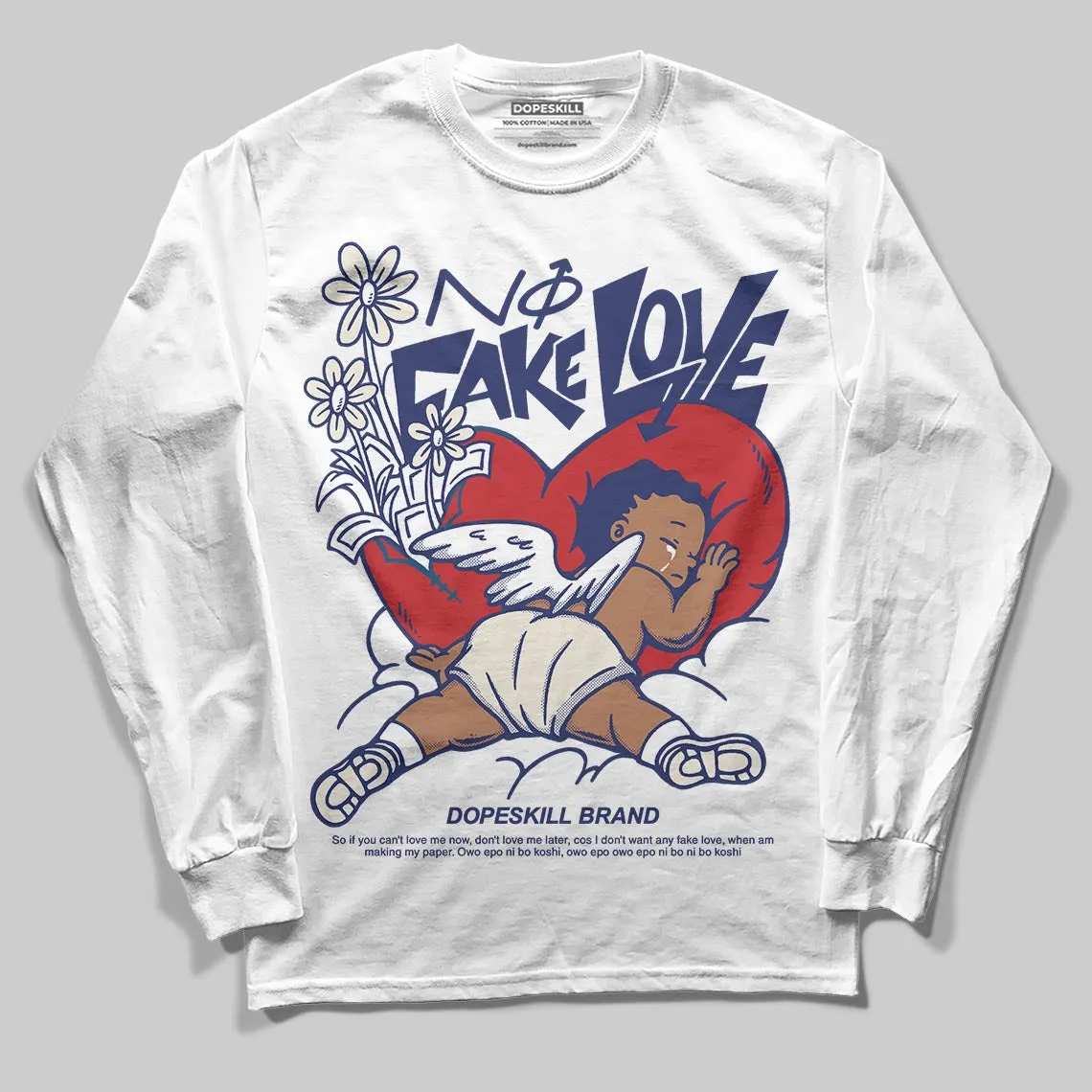 Rare Air 11s DopeSkill Long Sleeve T-Shirt No Fake Love Graphic sold by DopeSkill