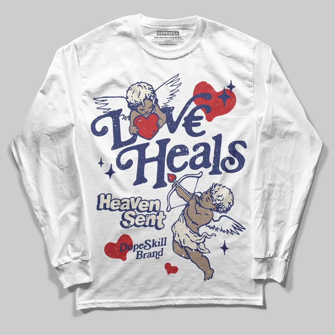 Rare Air 11s DopeSkill Long Sleeve T-Shirt New Love Heals Graphic sold by DopeSkill