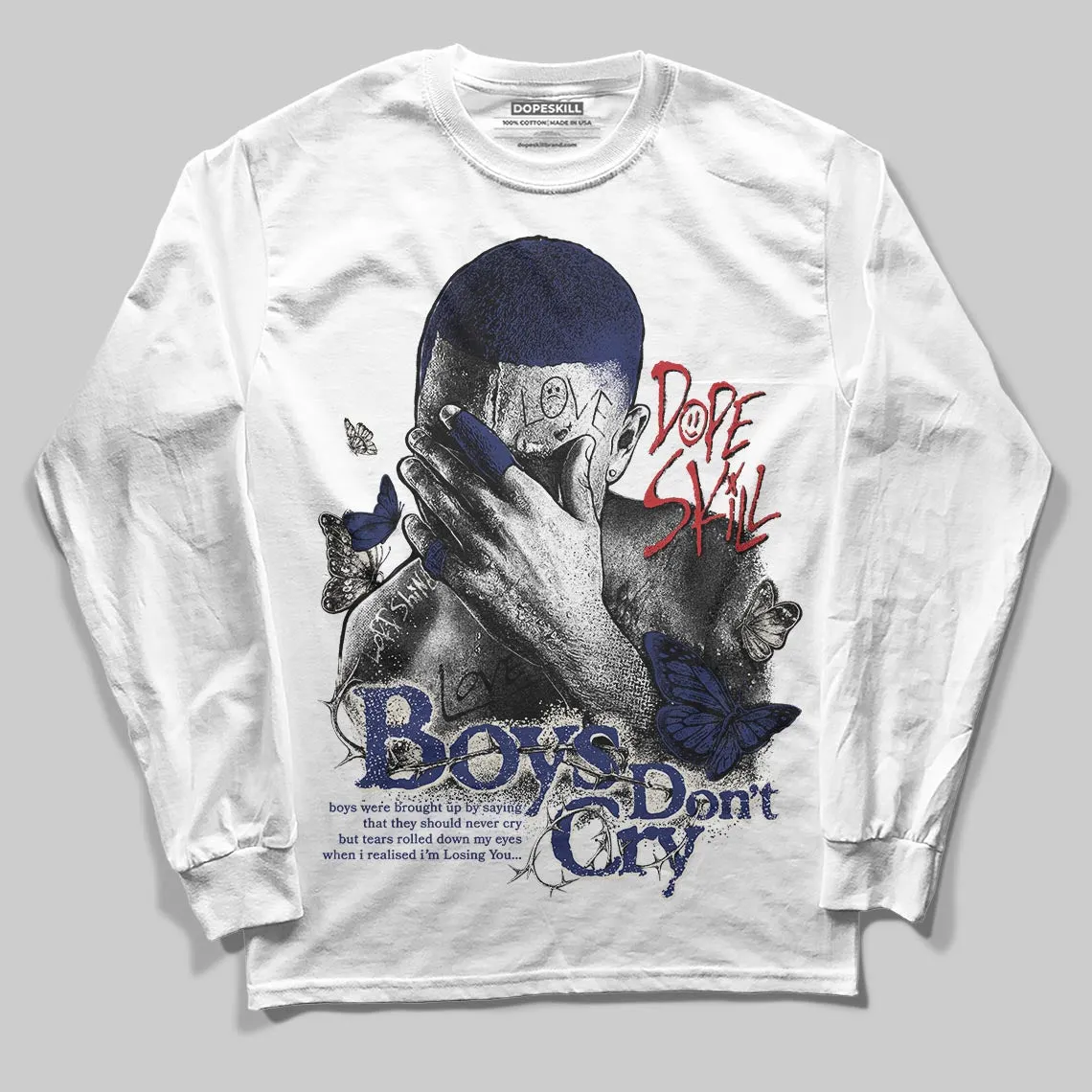 Rare Air 11s DopeSkill Long Sleeve T-Shirt Boys Don't Cry Graphic sold by DopeSkill