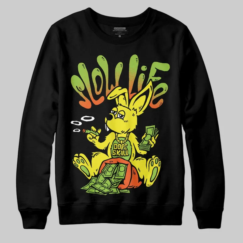 Neon Green Collection DopeSkill Sweatshirt Slow Life Graphic sold by DopeSkill