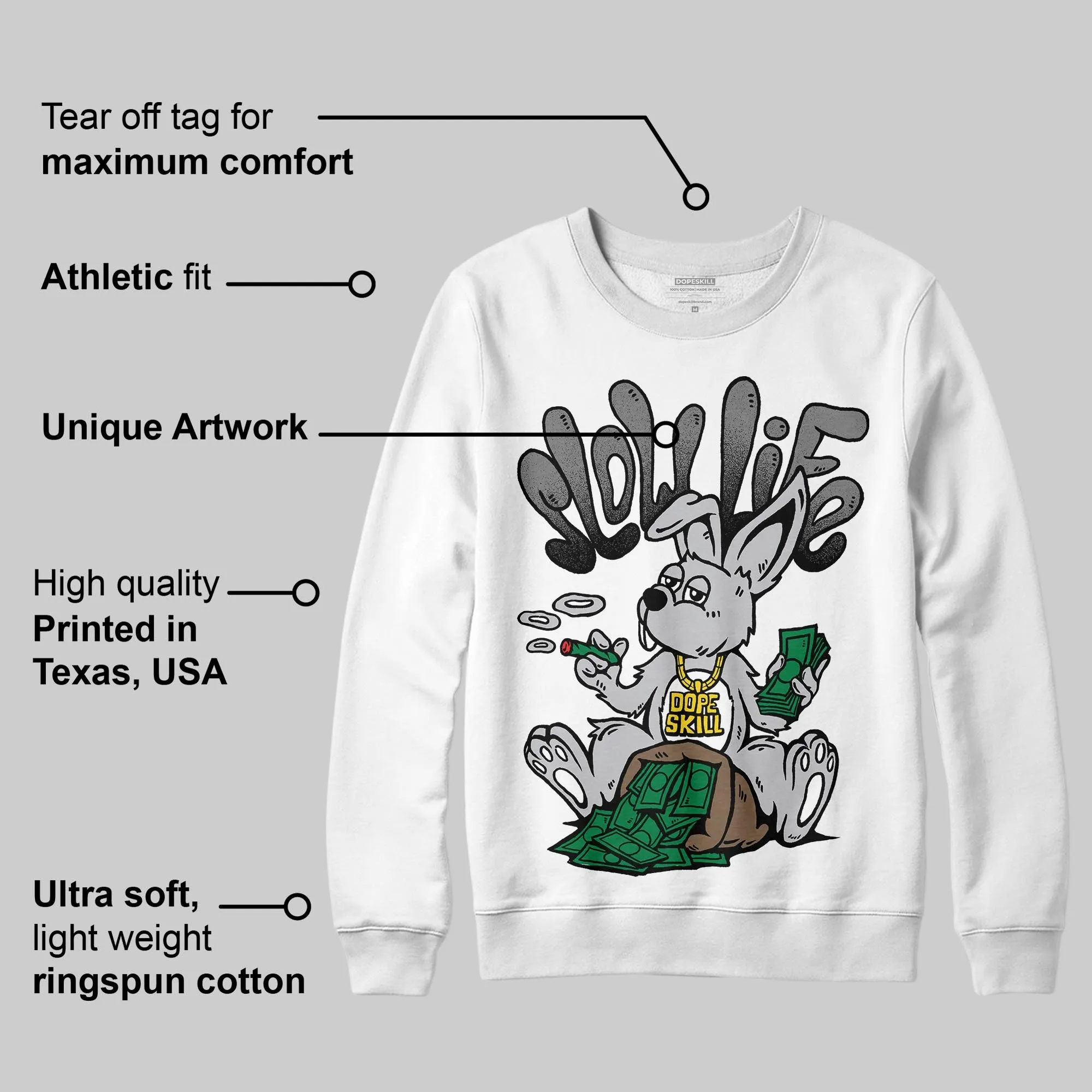 Grey Collection DopeSkill Sweatshirt Slow Life Graphic sold by DopeSkill product image thumbnail 3