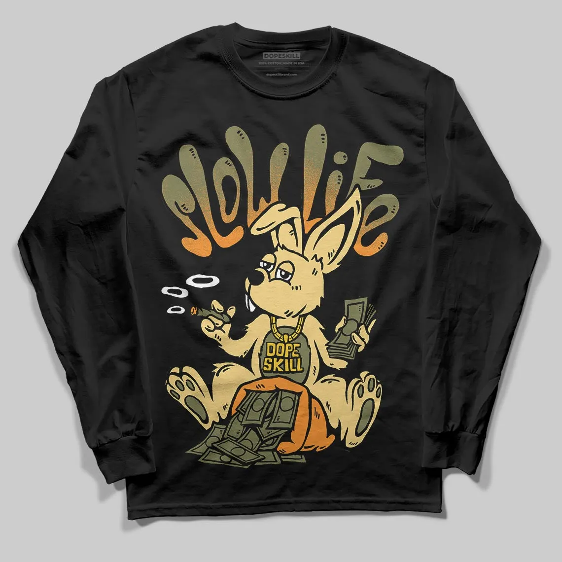Olive Collection DopeSkill Long Sleeve T-Shirt Slow Life Graphic sold by DopeSkill product image thumbnail 2