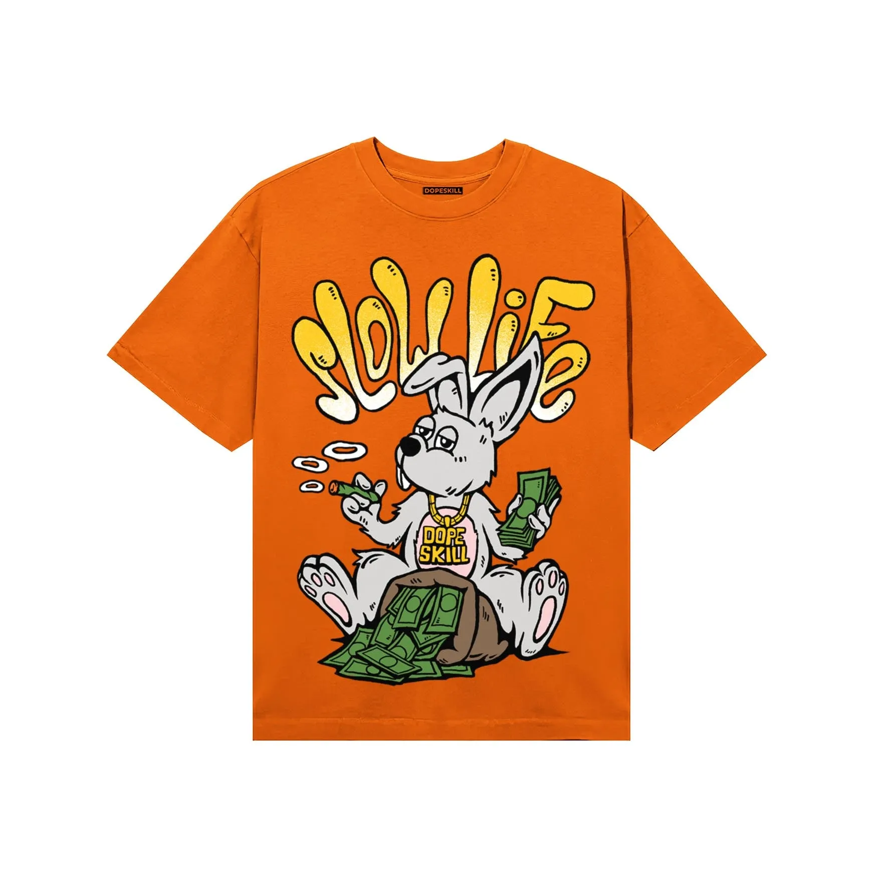 Orange Black White DopeSkill T-Shirt Slow Life Graphic sold by DopeSkill product image thumbnail 3
