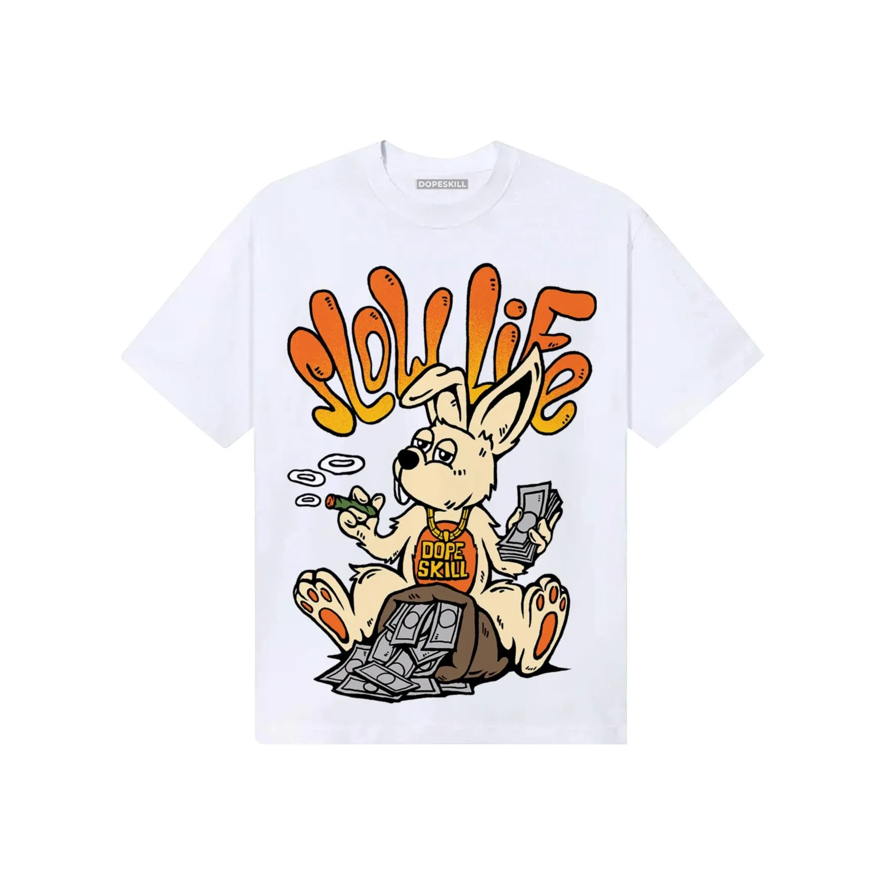 Orange Black White DopeSkill T-Shirt Slow Life Graphic sold by DopeSkill