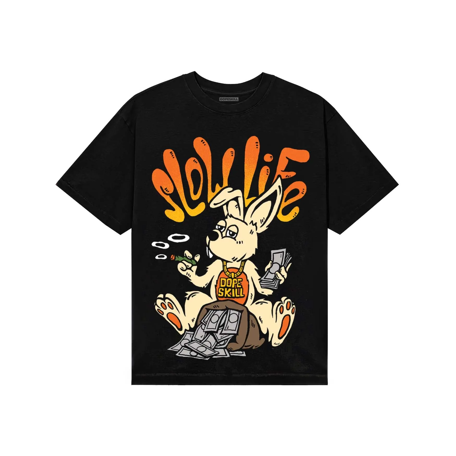 Orange Black White DopeSkill T-Shirt Slow Life Graphic sold by DopeSkill product image thumbnail 2