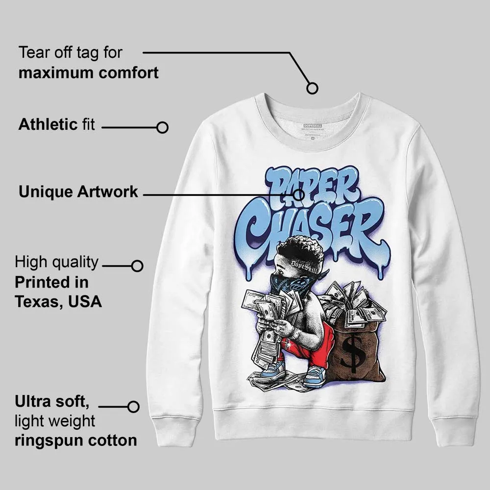 University Blue Collection DopeSkill Sweatshirt Paper Chaser Boy Graphic sold by DopeSkill product image thumbnail 3