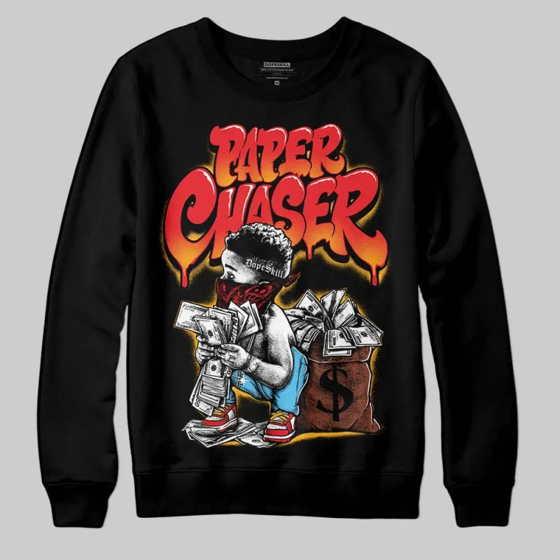 Red Collection DopeSkill Sweatshirt Paper Chaser Boy Graphic sold by DopeSkill
