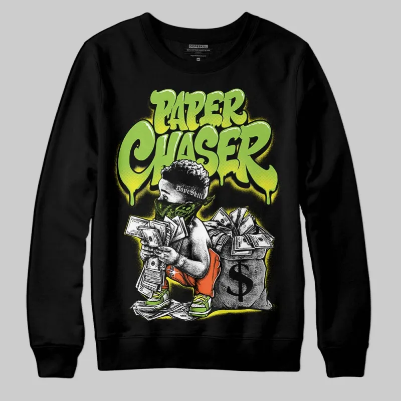 Neon Green Collection DopeSkill Sweatshirt Paper Chaser Boy Graphic sold by DopeSkill