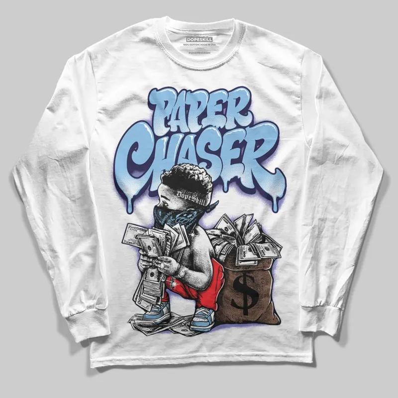 University Blue 'Paper Chaser Boy' DopeSkill Graphic Long Sleeve T-Shirt sold by DopeSkill