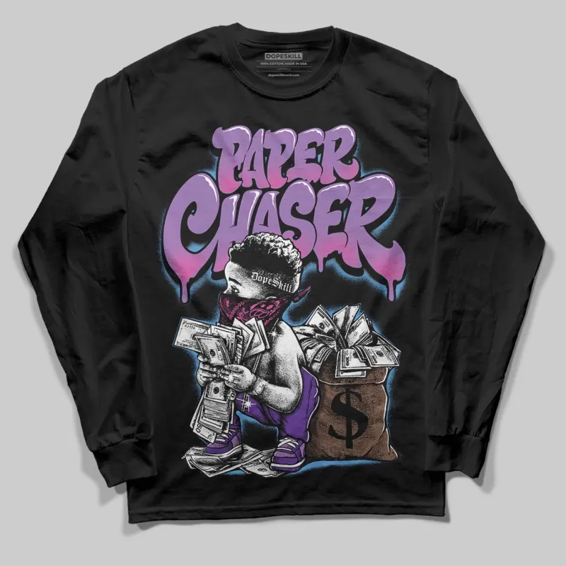 PURPLE 'Paper Chaser Boy' DopeSkill Graphic Long Sleeve T-Shirt sold by DopeSkill