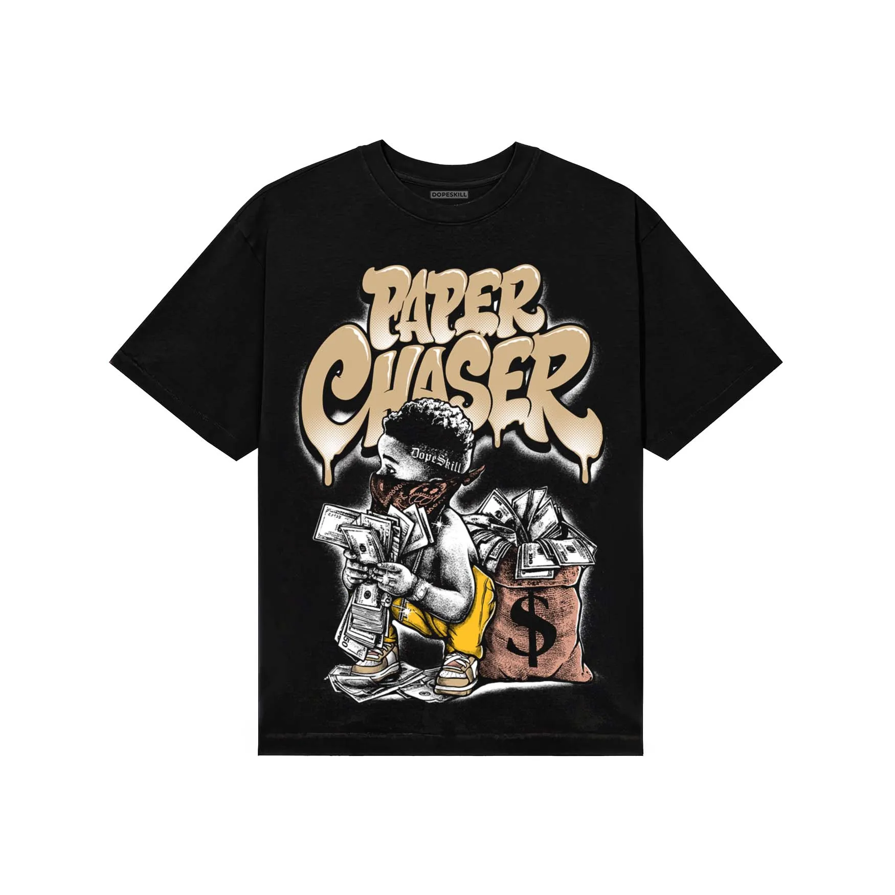 TAN 'Paper Chaser Boy' DopeSkill Graphic T-Shirt sold by DopeSkill