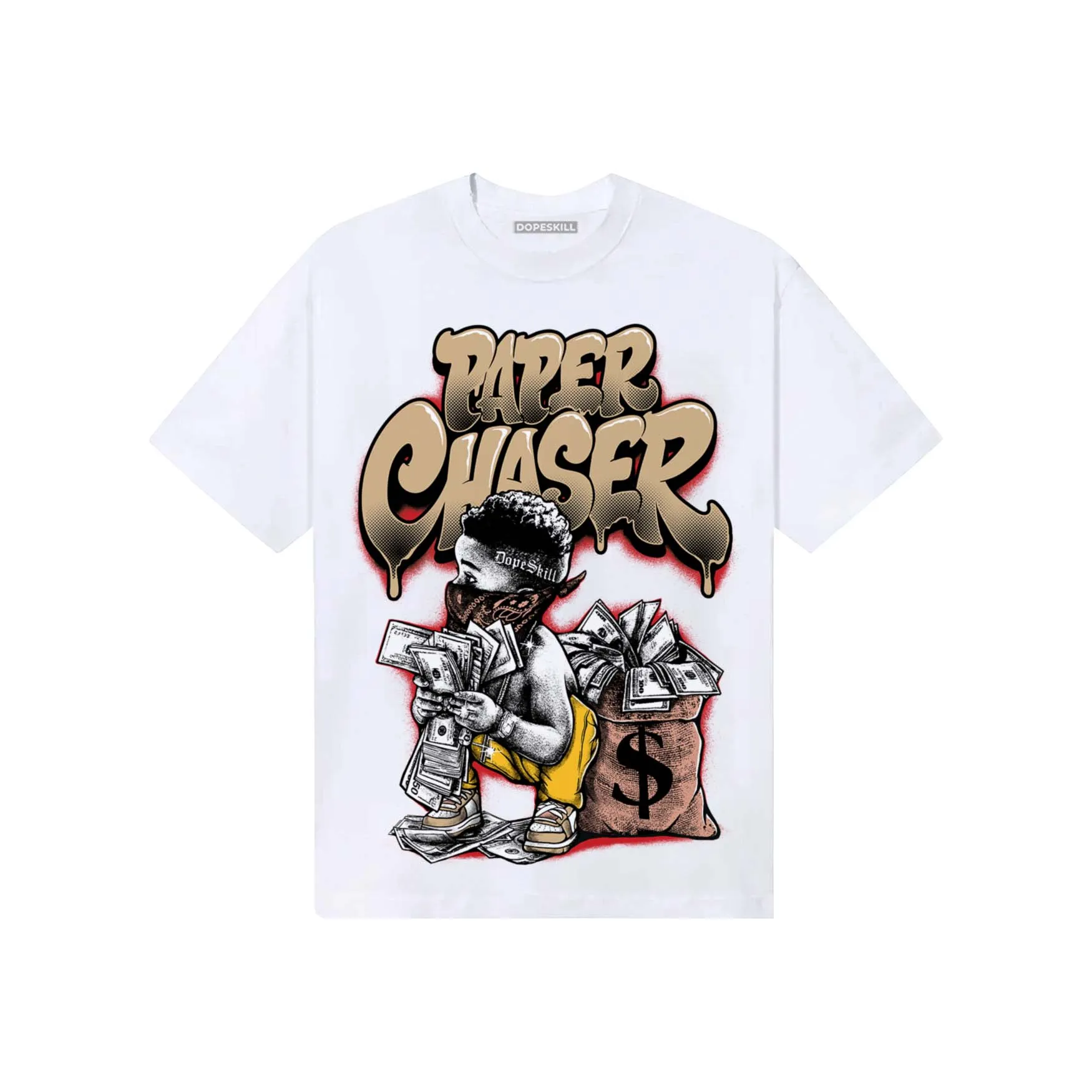 TAN 'Paper Chaser Boy' DopeSkill Graphic T-Shirt sold by DopeSkill product image thumbnail 2