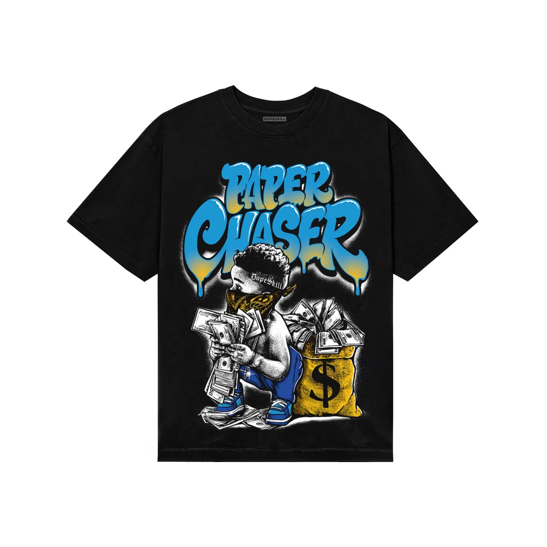 Royal Blue 'Paper Chaser Boy' DopeSkill Graphic T-Shirt sold by DopeSkill product image thumbnail 2