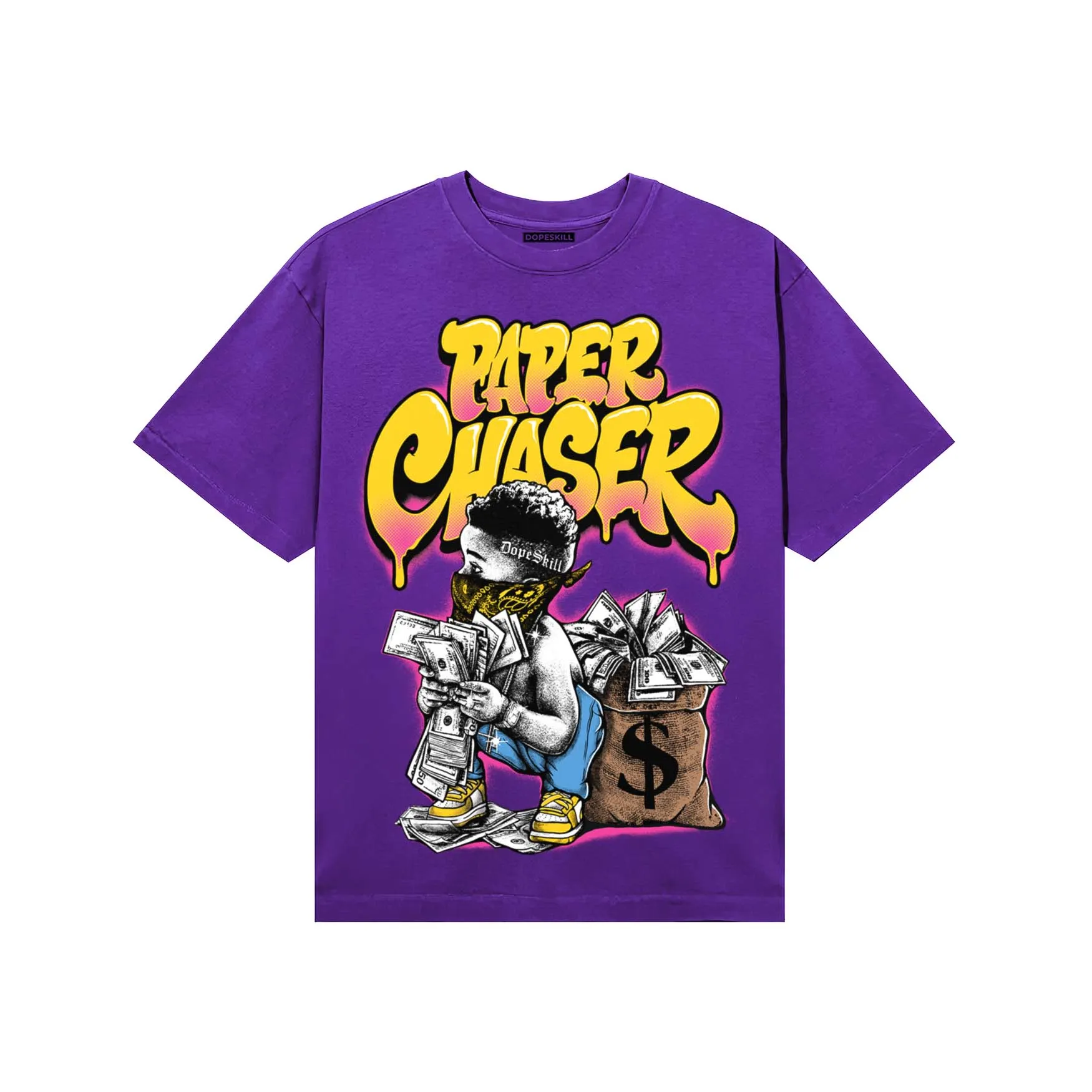 PURPLE Collection DopeSkill T-Shirt Paper Chaser Boy Graphic sold by DopeSkill product image thumbnail 3