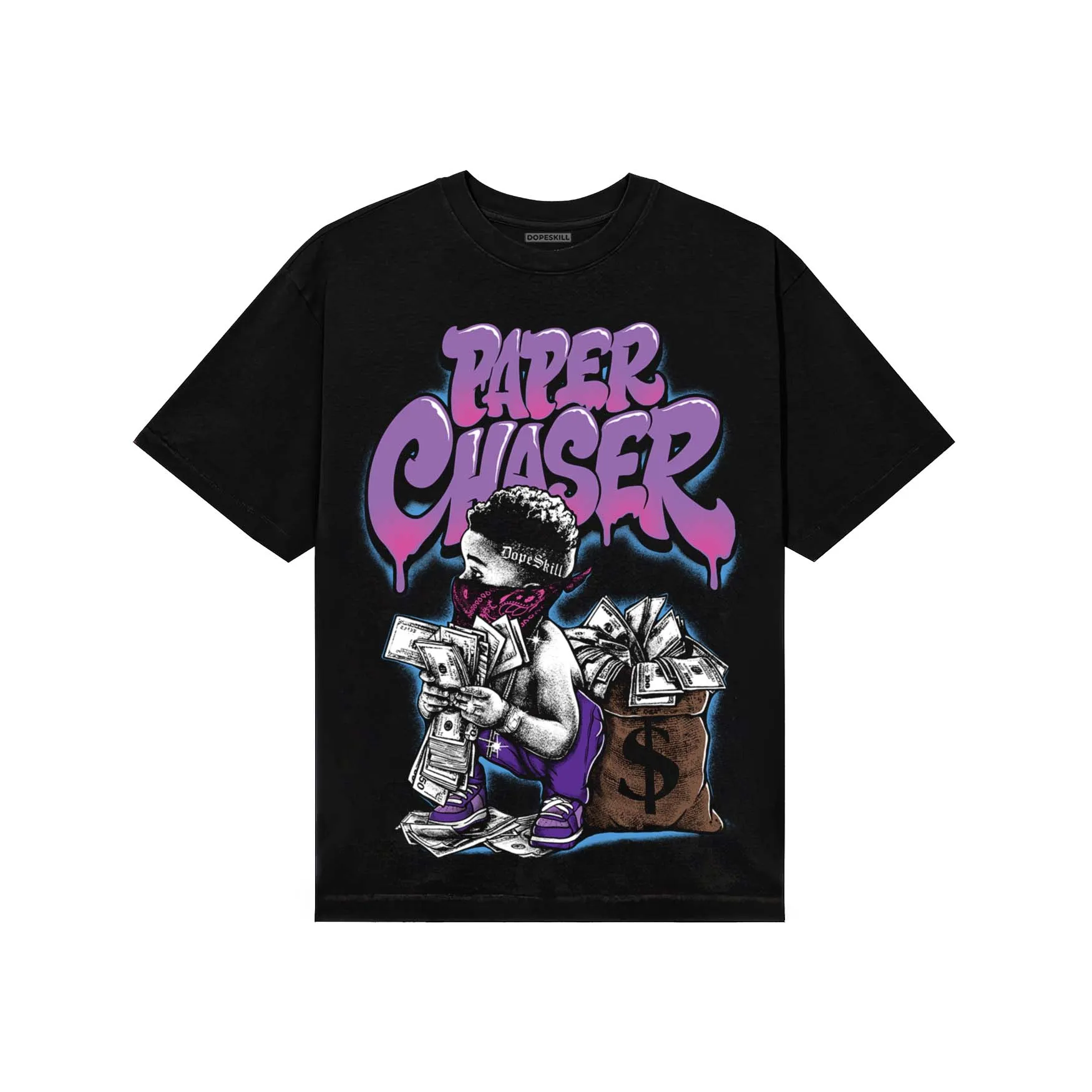 PURPLE Collection DopeSkill T-Shirt Paper Chaser Boy Graphic sold by DopeSkill