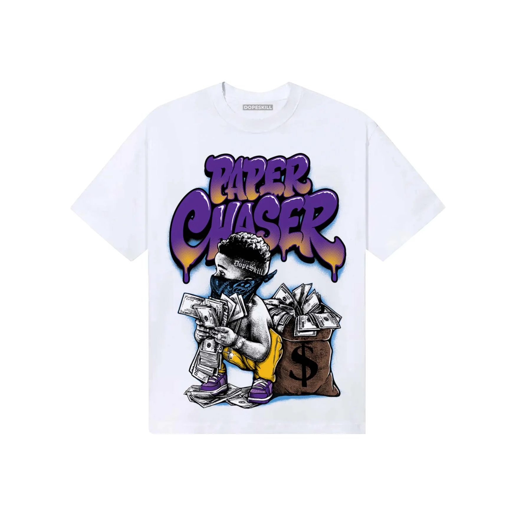 PURPLE Collection DopeSkill T-Shirt Paper Chaser Boy Graphic sold by DopeSkill product image thumbnail 2