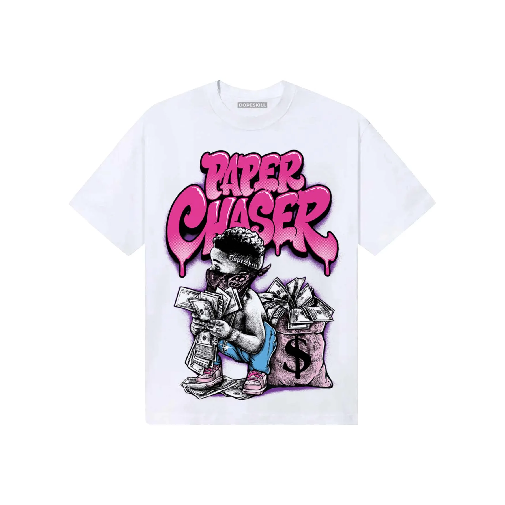 Pink Collection DopeSkill T-Shirt Paper Chaser Boy Graphic sold by DopeSkill