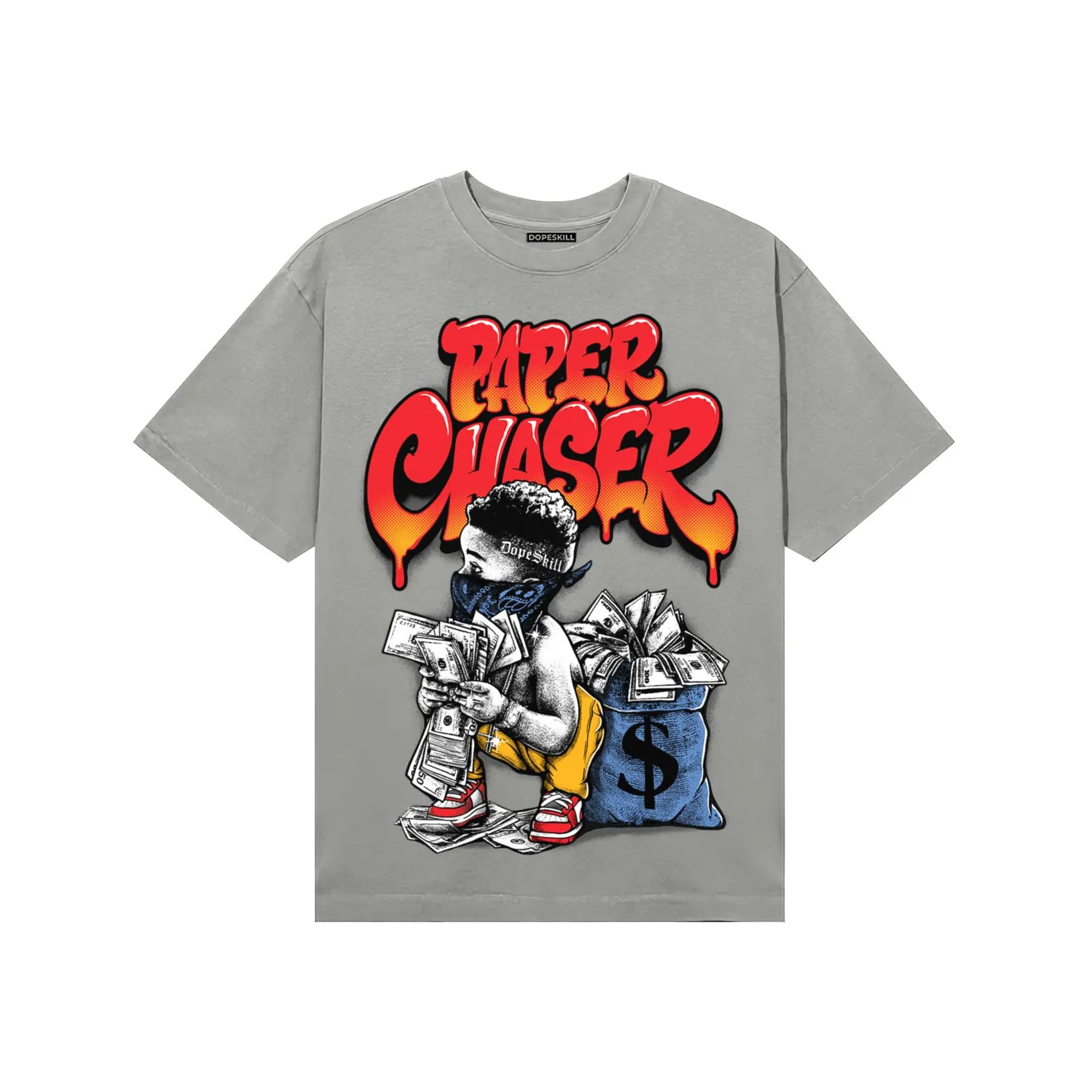 Grey Collection DopeSkill T-Shirt Paper Chaser Boy Graphic sold by DopeSkill product image thumbnail 3