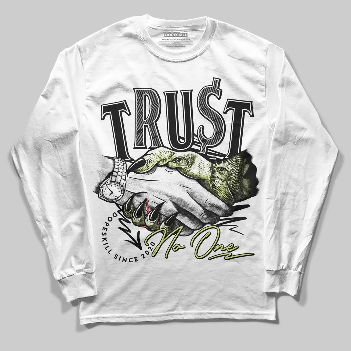 Sneaker School 11s DopeSkill Long Sleeve T-Shirt Trust No One Graphic sold by DopeSkill product image thumbnail 2