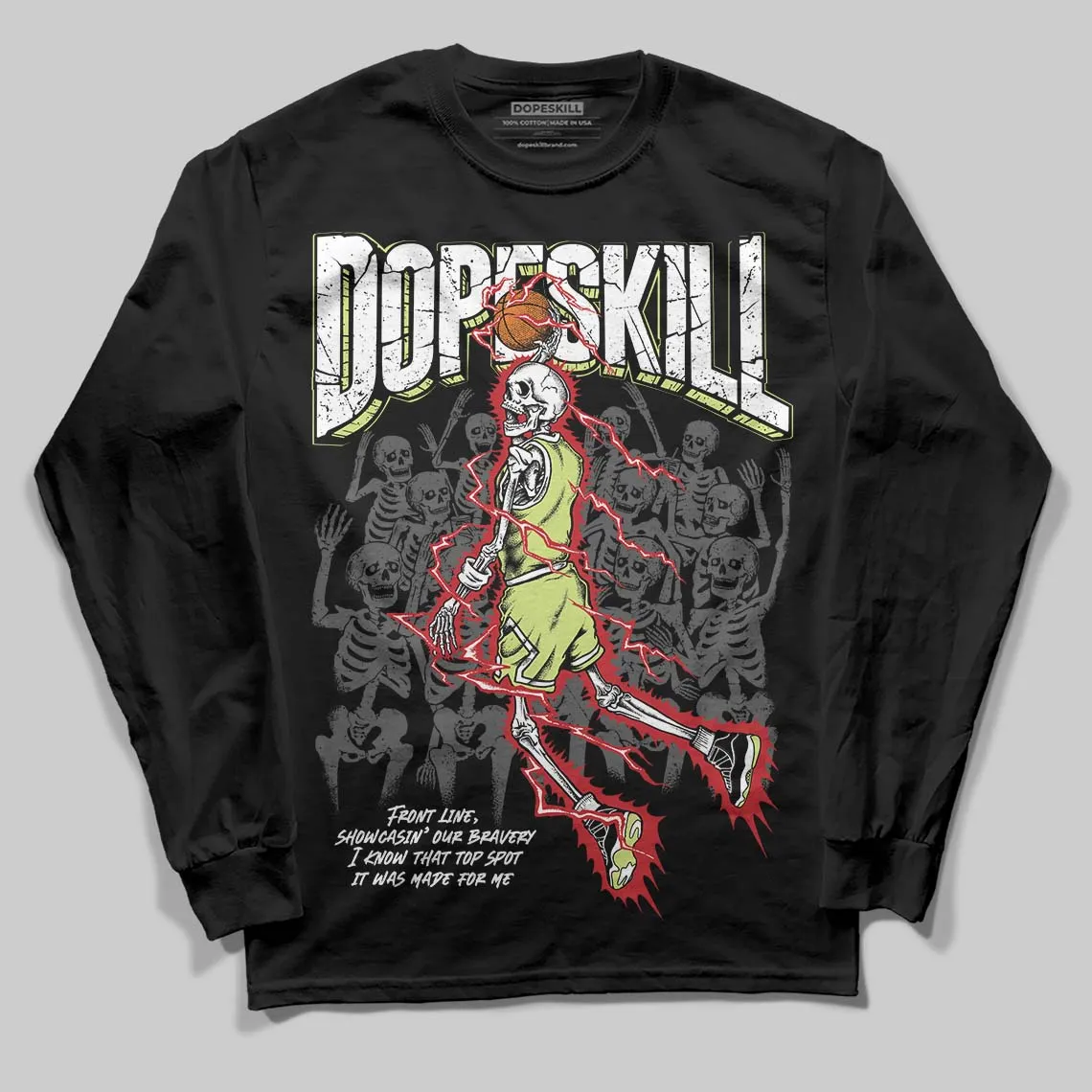 Sneaker School 11s DopeSkill Long Sleeve T-Shirt Thunder Dunk Graphic sold by DopeSkill