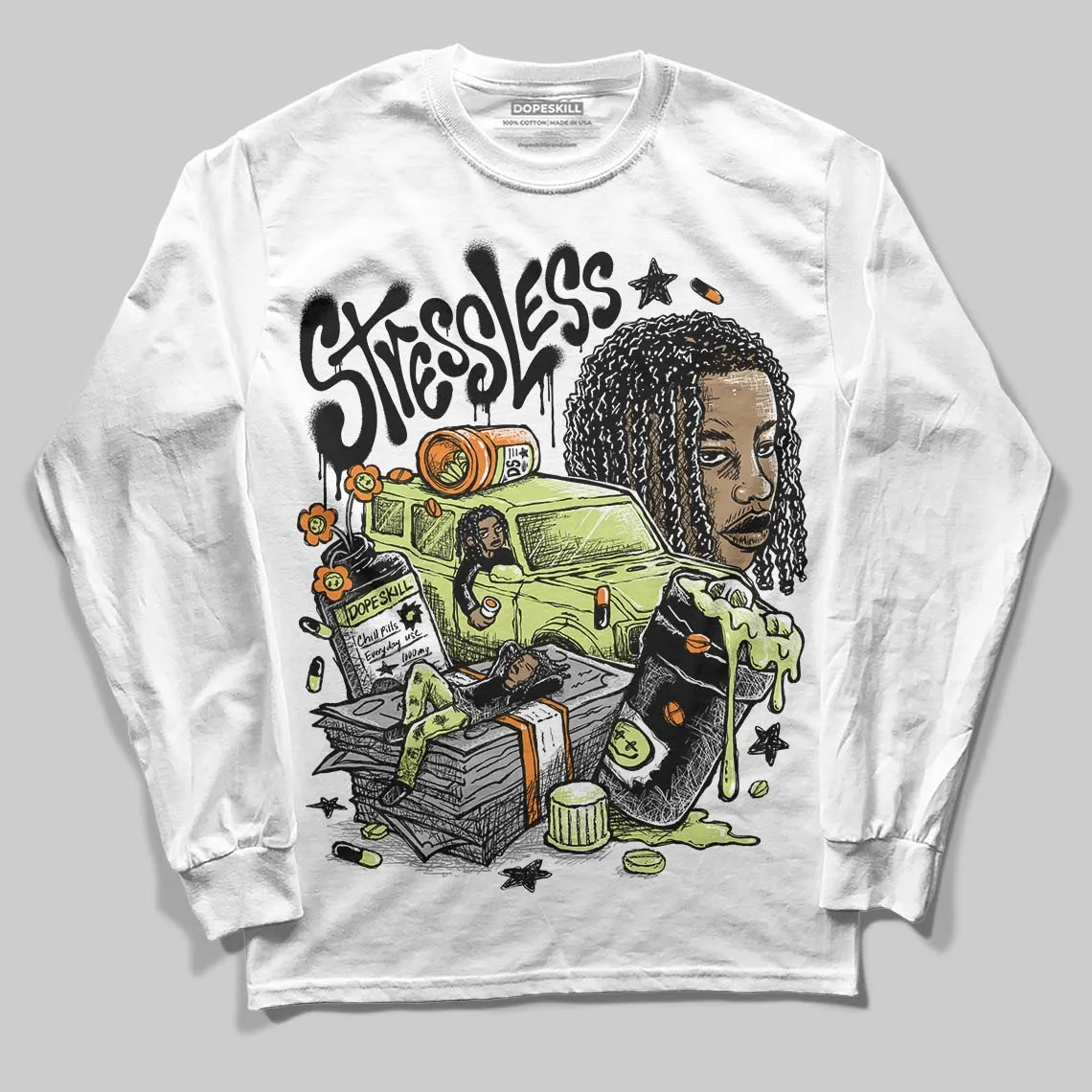 Sneaker School 11s DopeSkill Long Sleeve T-Shirt Stressless Graphic sold by DopeSkill product image thumbnail 2
