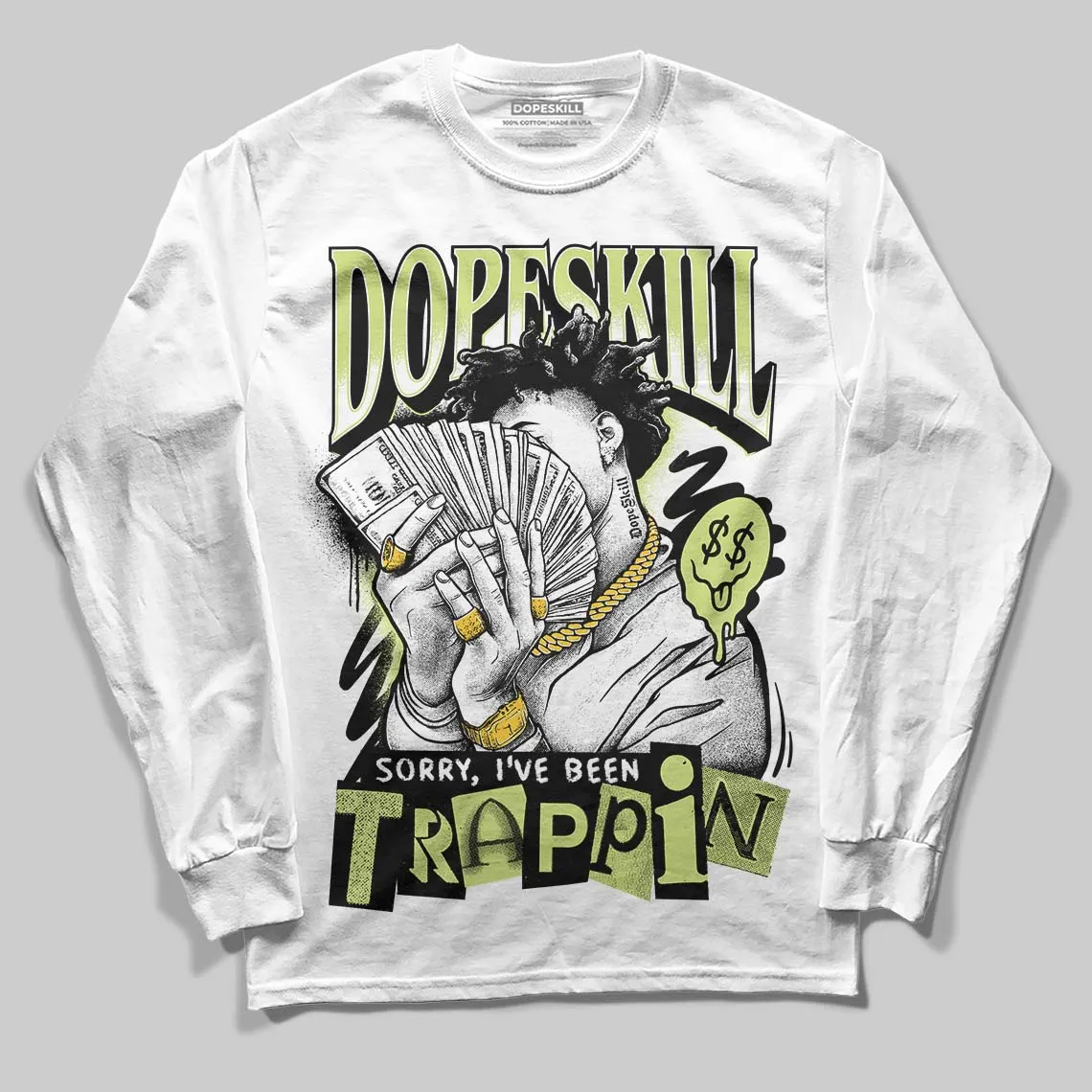 Sneaker School 11s DopeSkill Long Sleeve T-Shirt Sorry I've Been Trappin Graphic sold by DopeSkill product image thumbnail 2