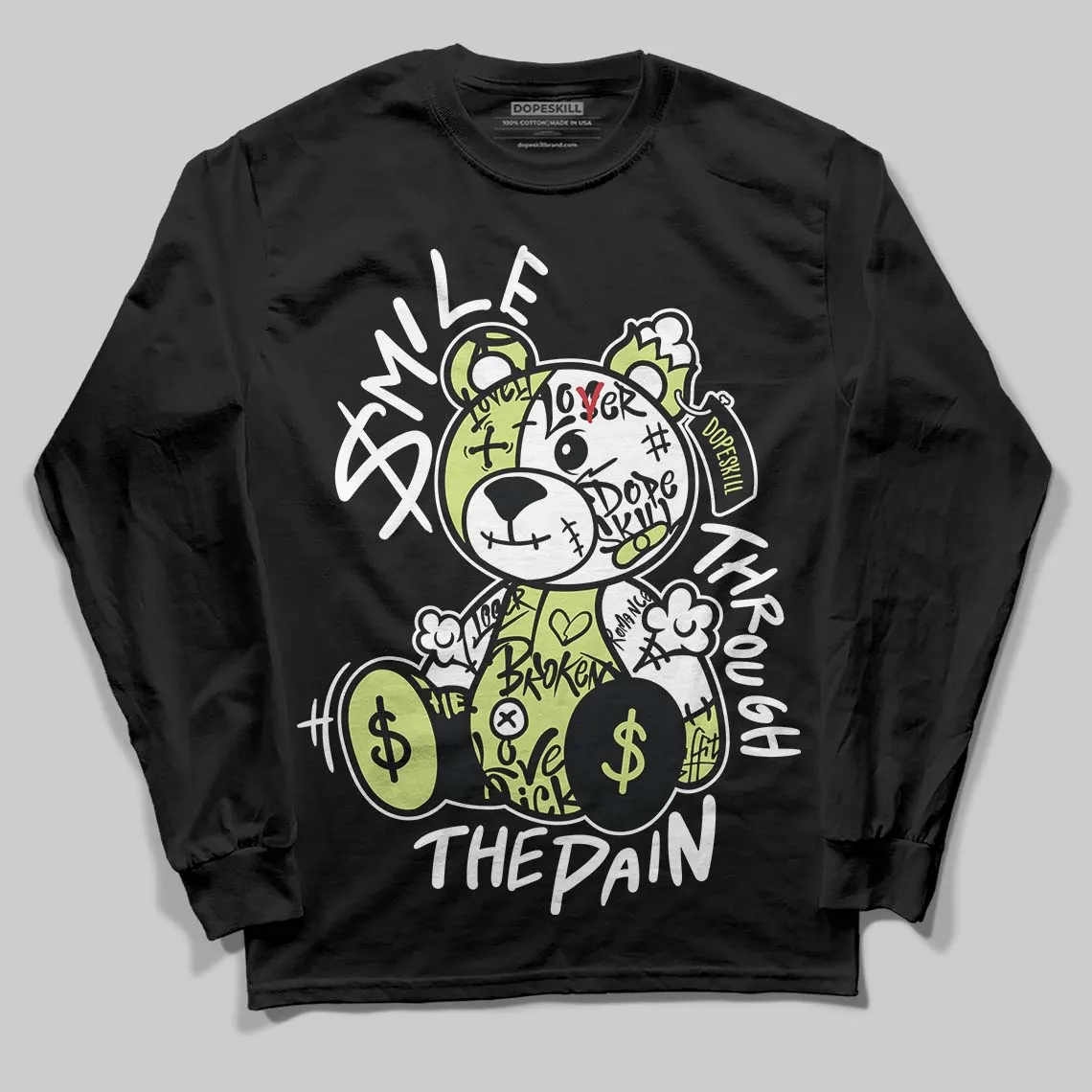 Sneaker School 11s DopeSkill Long Sleeve T-Shirt Smile Through The Pain Graphic sold by DopeSkill