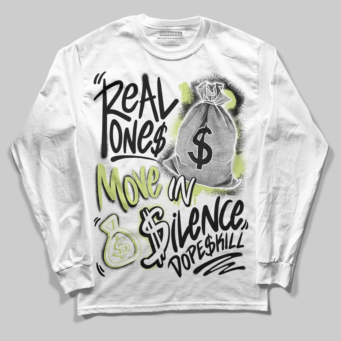 Sneaker School 11s DopeSkill Long Sleeve T-Shirt Real Ones Move In Silence Graphic sold by DopeSkill product image thumbnail 2