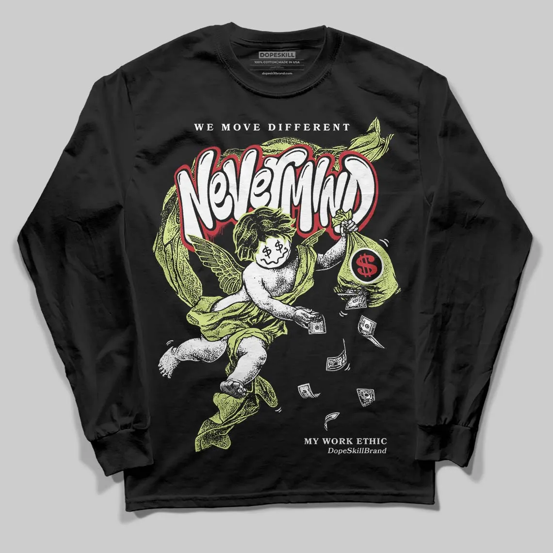 Sneaker School 11s DopeSkill Long Sleeve T-Shirt Nevermind Graphic sold by DopeSkill