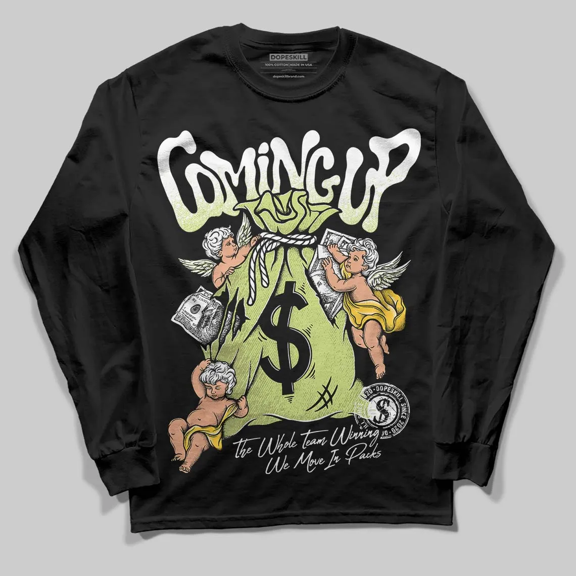 Sneaker School 11s DopeSkill Long Sleeve T-Shirt Money Bag Coming Up Graphic sold by DopeSkill