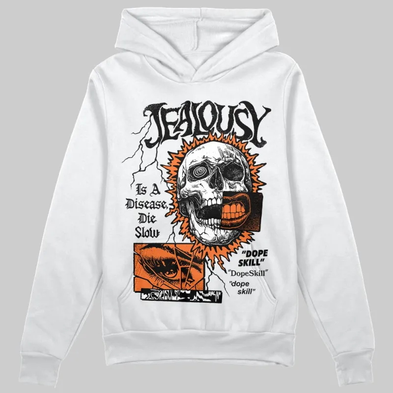 Orange Black White DopeSkill Hoodie Sweatshirt Jealousy Graphic sold by DopeSkill