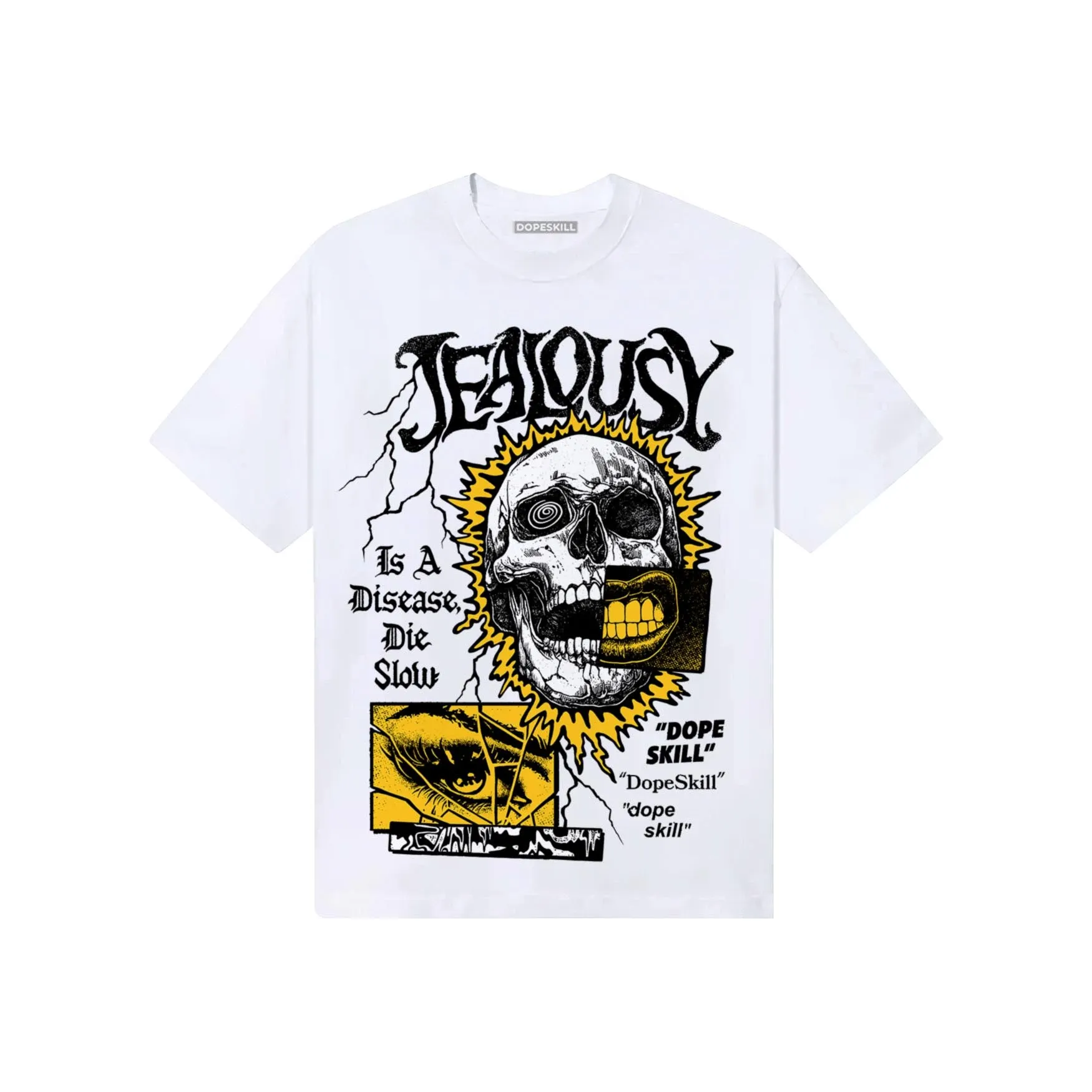 Yellow 'Jealousy' DopeSkill Graphic T-Shirt sold by DopeSkill product image thumbnail 2