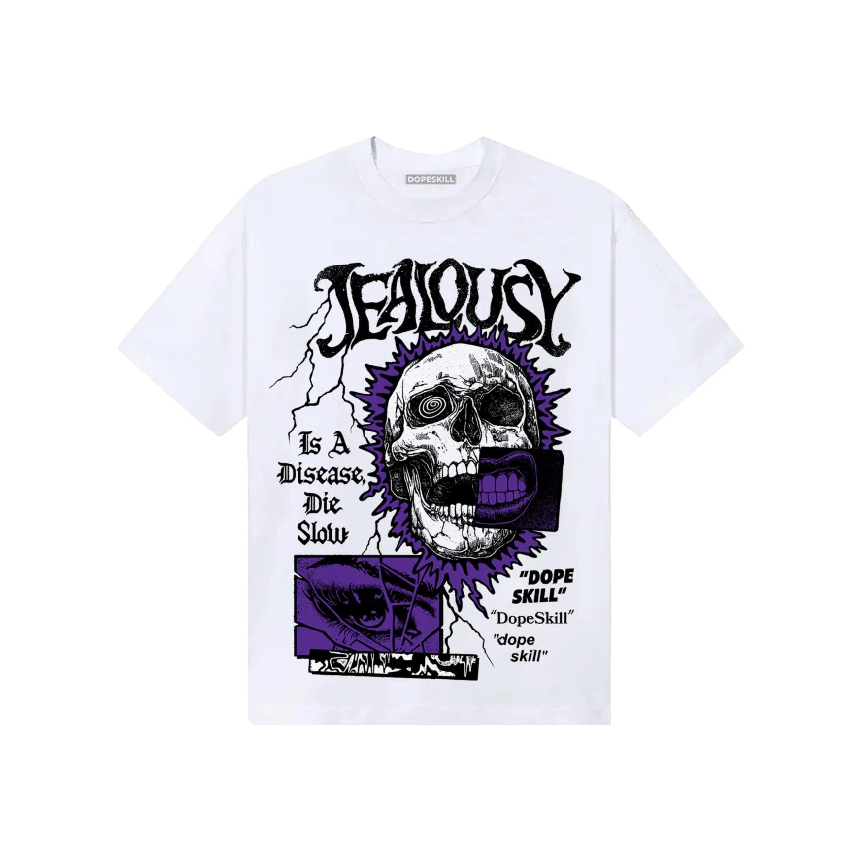 PURPLE 'Jealousy' DopeSkill Graphic T-Shirt sold by DopeSkill product image thumbnail 2