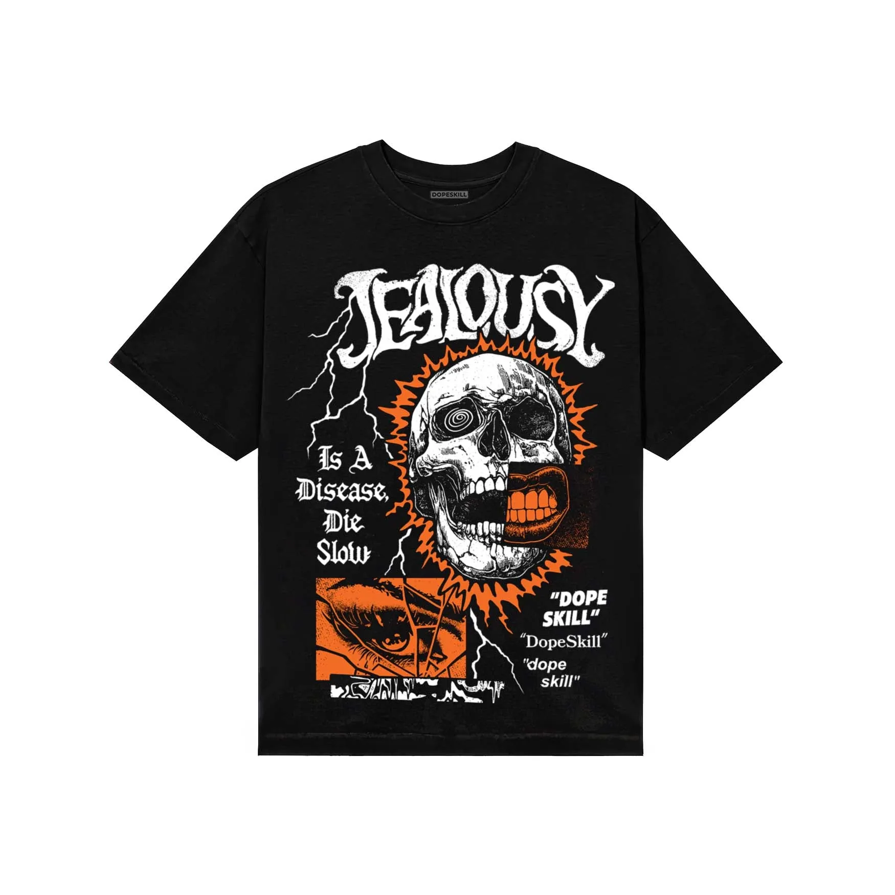 Orange 'Jealousy' DopeSkill Graphic T-Shirt sold by DopeSkill product image thumbnail 2