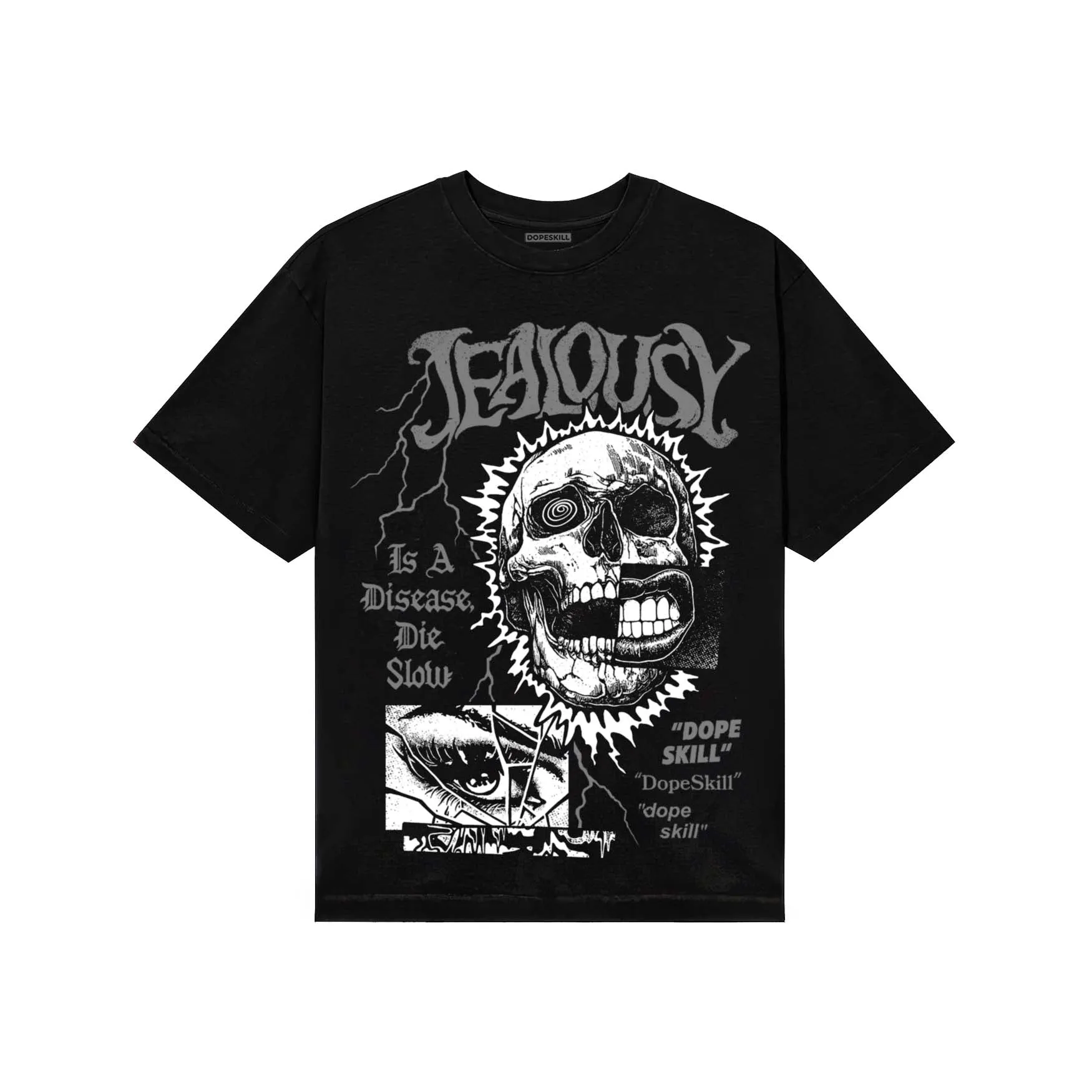 Grey 'Jealousy' DopeSkill Graphic T-Shirt sold by DopeSkill product image thumbnail 2