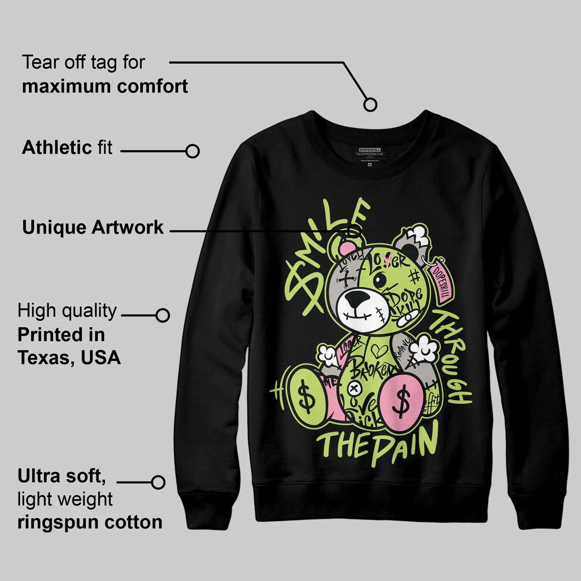 OG Chase B x Jumpman Jack DopeSkill Sweatshirt Smile Through The Pain Graphic sold by DopeSkill product image thumbnail 3