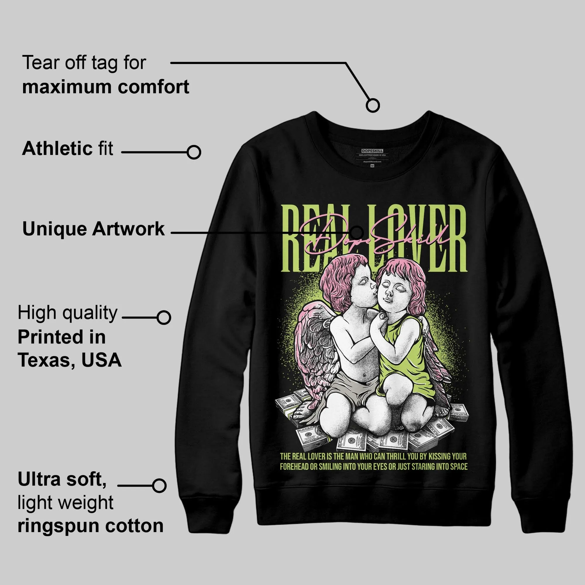 OG Chase B x Jumpman Jack DopeSkill Sweatshirt Real Lover Graphic sold by DopeSkill product image thumbnail 3