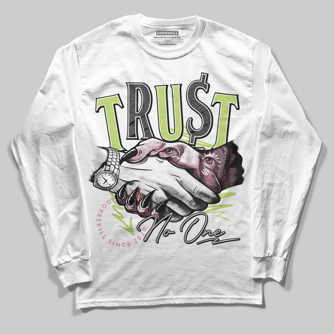 OG Chase B x Jumpman Jack DopeSkill Long Sleeve T-Shirt Trust No One Graphic sold by DopeSkill product image thumbnail 2