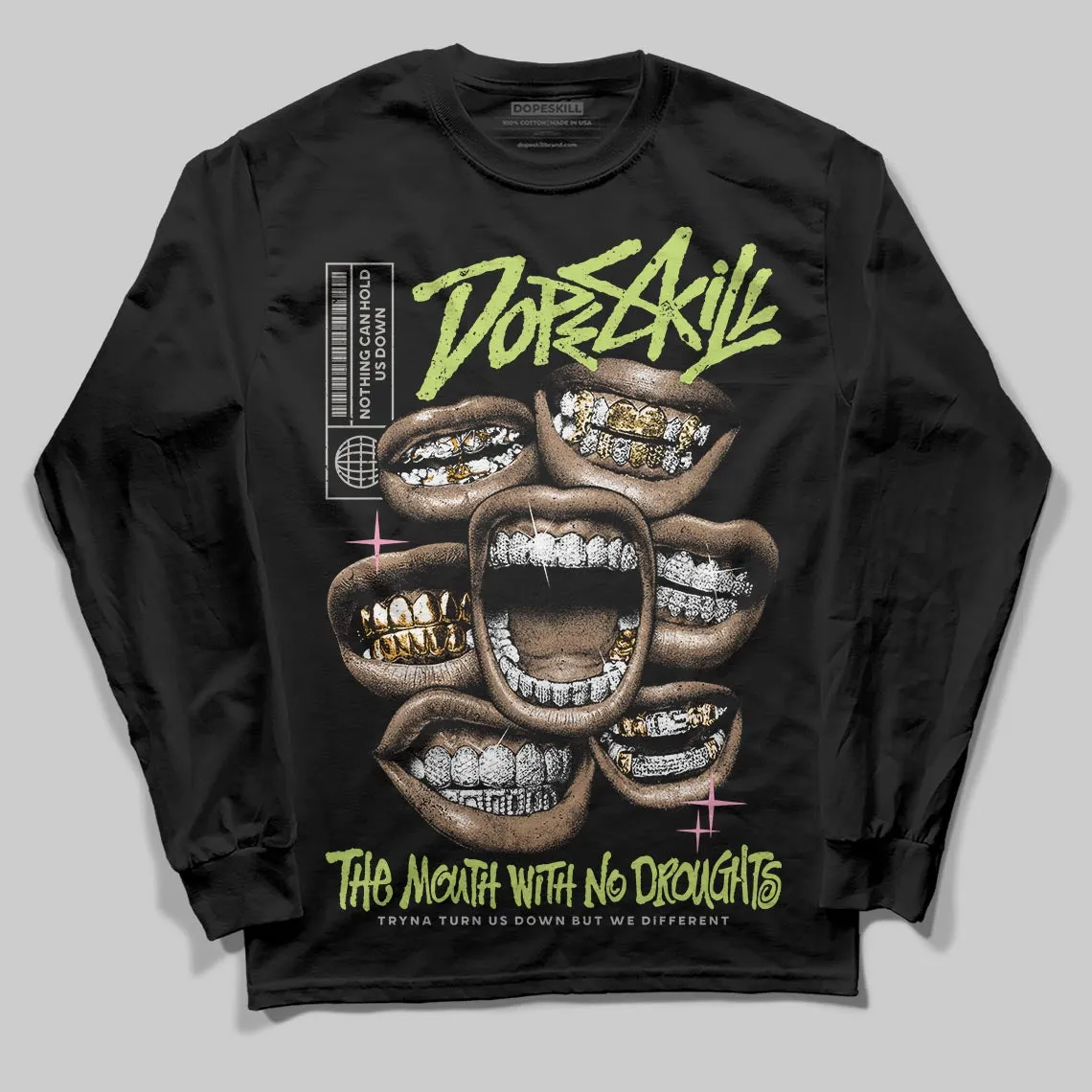 OG Chase B x Jumpman Jack DopeSkill Long Sleeve T-Shirt The Mouth With No Droughts Graphic sold by DopeSkill
