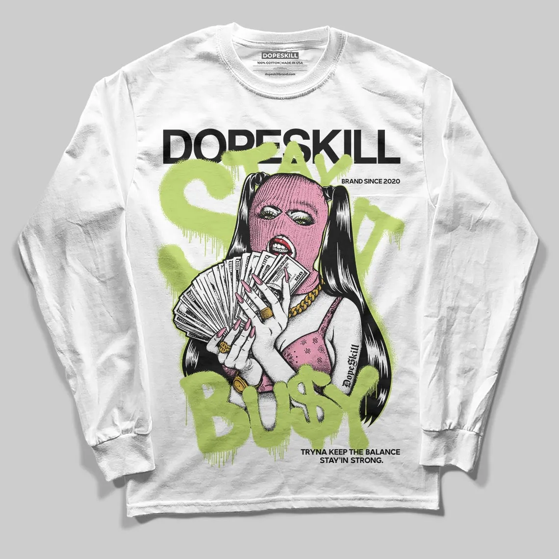OG Chase B x Jumpman Jack DopeSkill Long Sleeve T-Shirt Stay It Busy Graphic sold by DopeSkill product image thumbnail 2