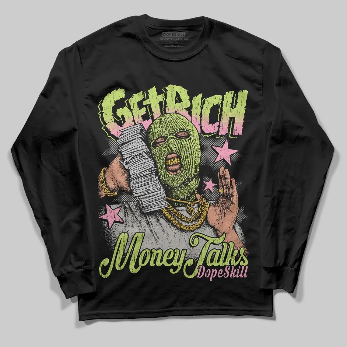 OG Chase B x Jumpman Jack DopeSkill Long Sleeve T-Shirt Get Rich Graphic sold by DopeSkill