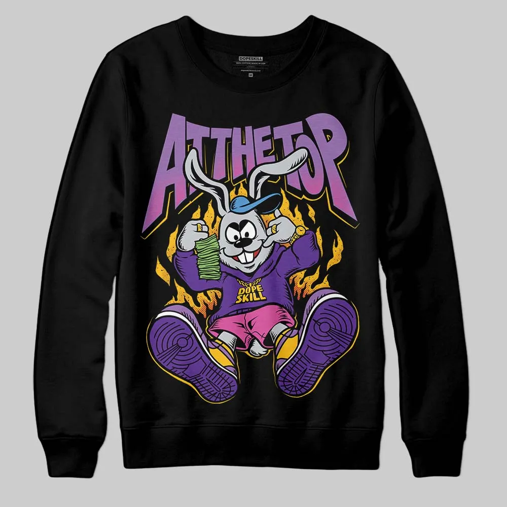 PURPLE Collection DopeSkill Sweatshirt At The Top Graphic sold by DopeSkill