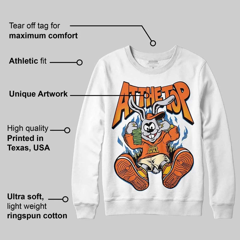Orange Black White DopeSkill Sweatshirt At The Top Graphic sold by DopeSkill product image thumbnail 3