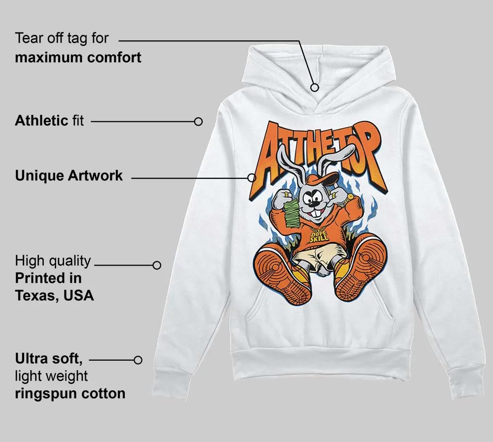 Orange Black White DopeSkill Hoodie Sweatshirt At The Top Graphic sold by DopeSkill product image thumbnail 3