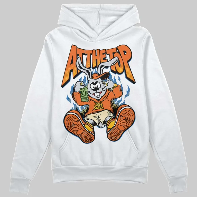 Orange Black White DopeSkill Hoodie Sweatshirt At The Top Graphic sold by DopeSkill